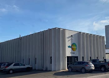 Front of the Vitablend building in the US