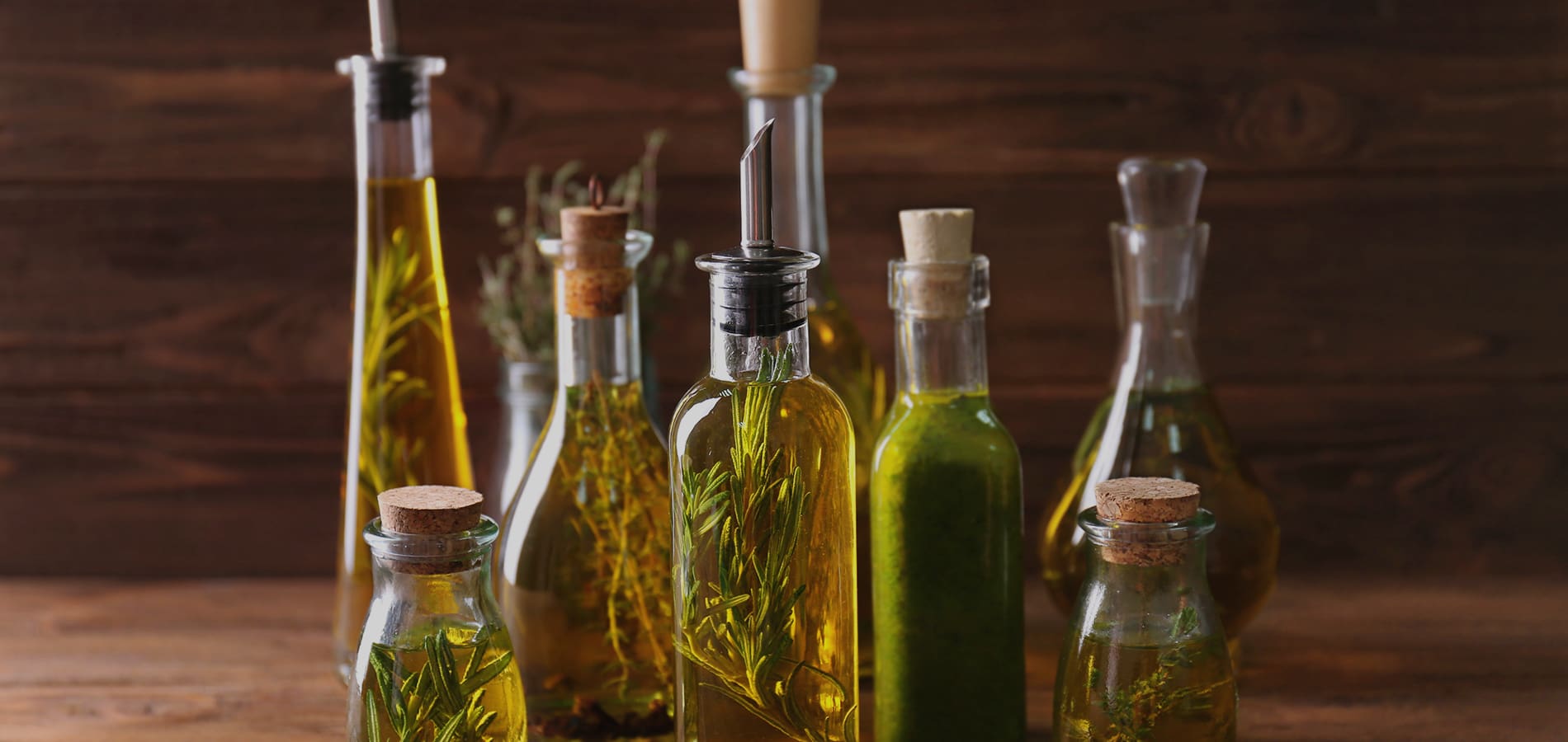bottles of oil