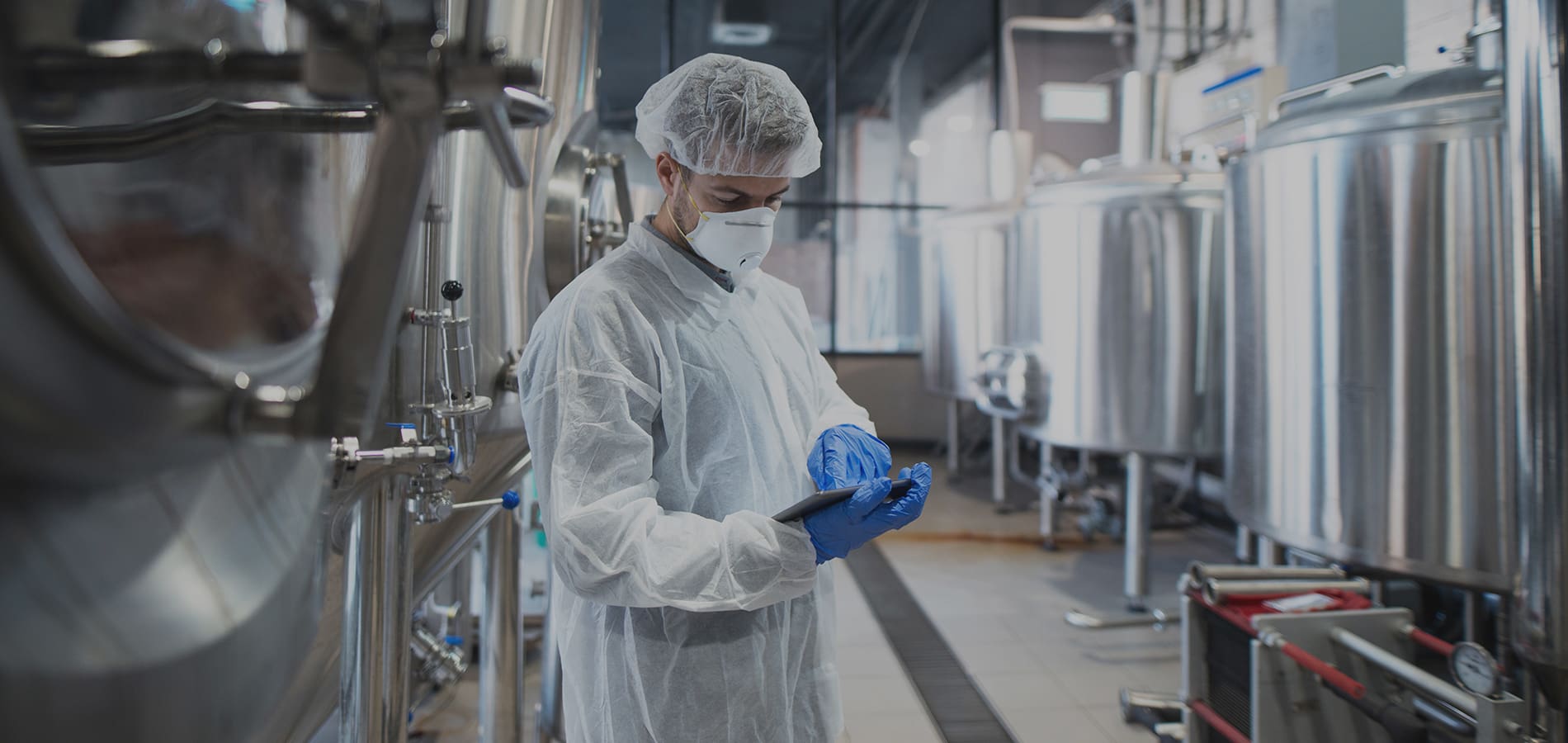 Scientist doing quality control