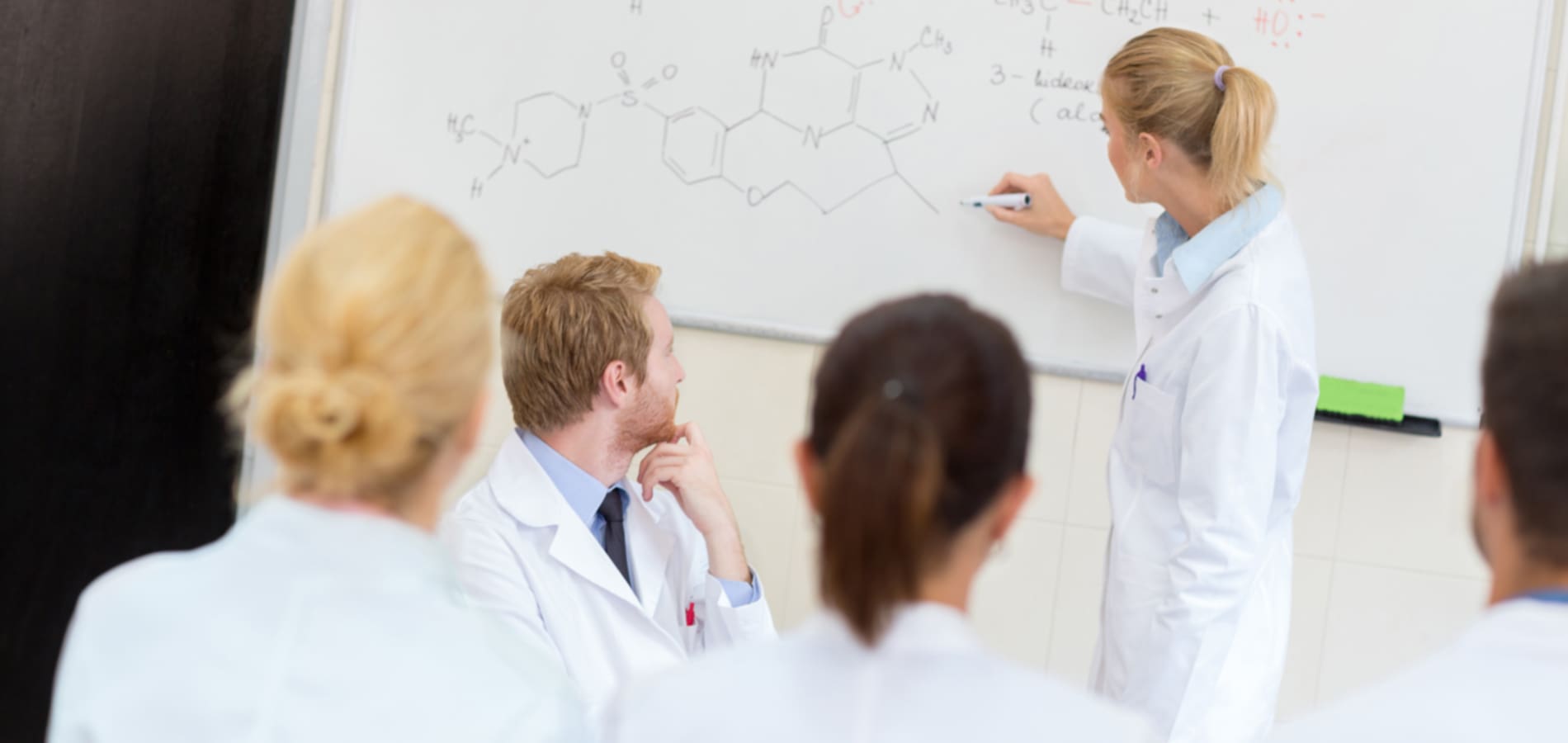 scientists having a meeting
