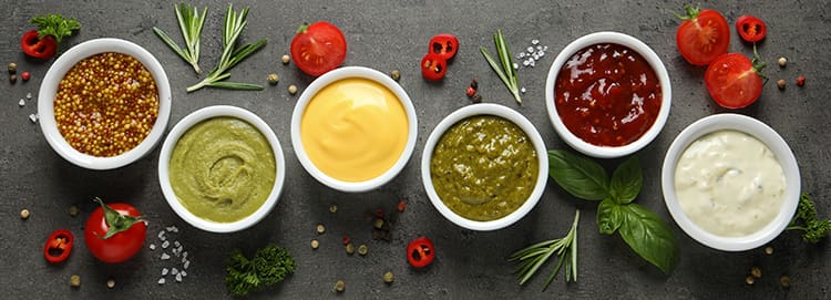 Different kinds of sauces